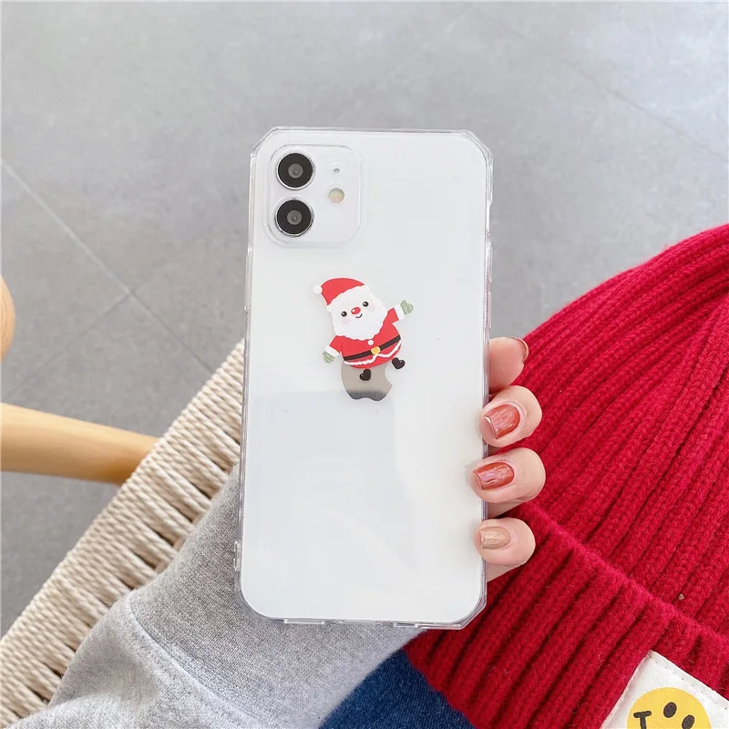 

Suitable for iPhone 12 Christmas 11promax case XR Apple se transparent XS side 7 / 8plus / Mini