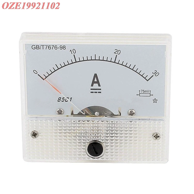 

85C1 Pointer Needle 1A 2A 3A 5A 10A 20A 30A 50A/75mV 75A/75mV 100A/75mV 150A/75mV Current Tester Panel Analog Ammeter 64 x 56mm