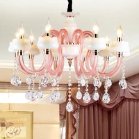 european style dining room chandeliers modern light luxury living room crystal chandelier creative bedroom study led candle lamp