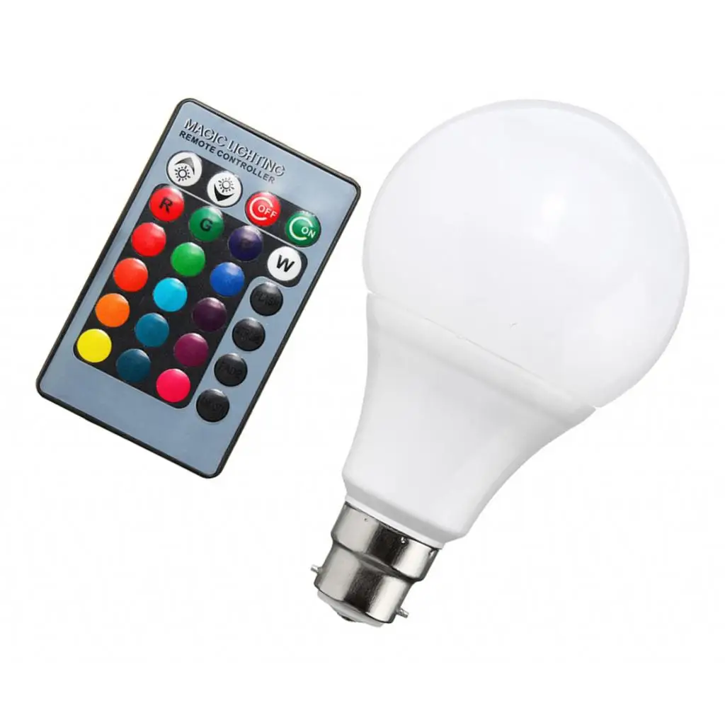 

B22 Socket 85-265V Color LED Light Bulb Color Changing Light Bulb Decoration