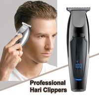 vgr v 070 hair clipper professional barber oil head carving personal care lcd digital display electric clippers trimmer men