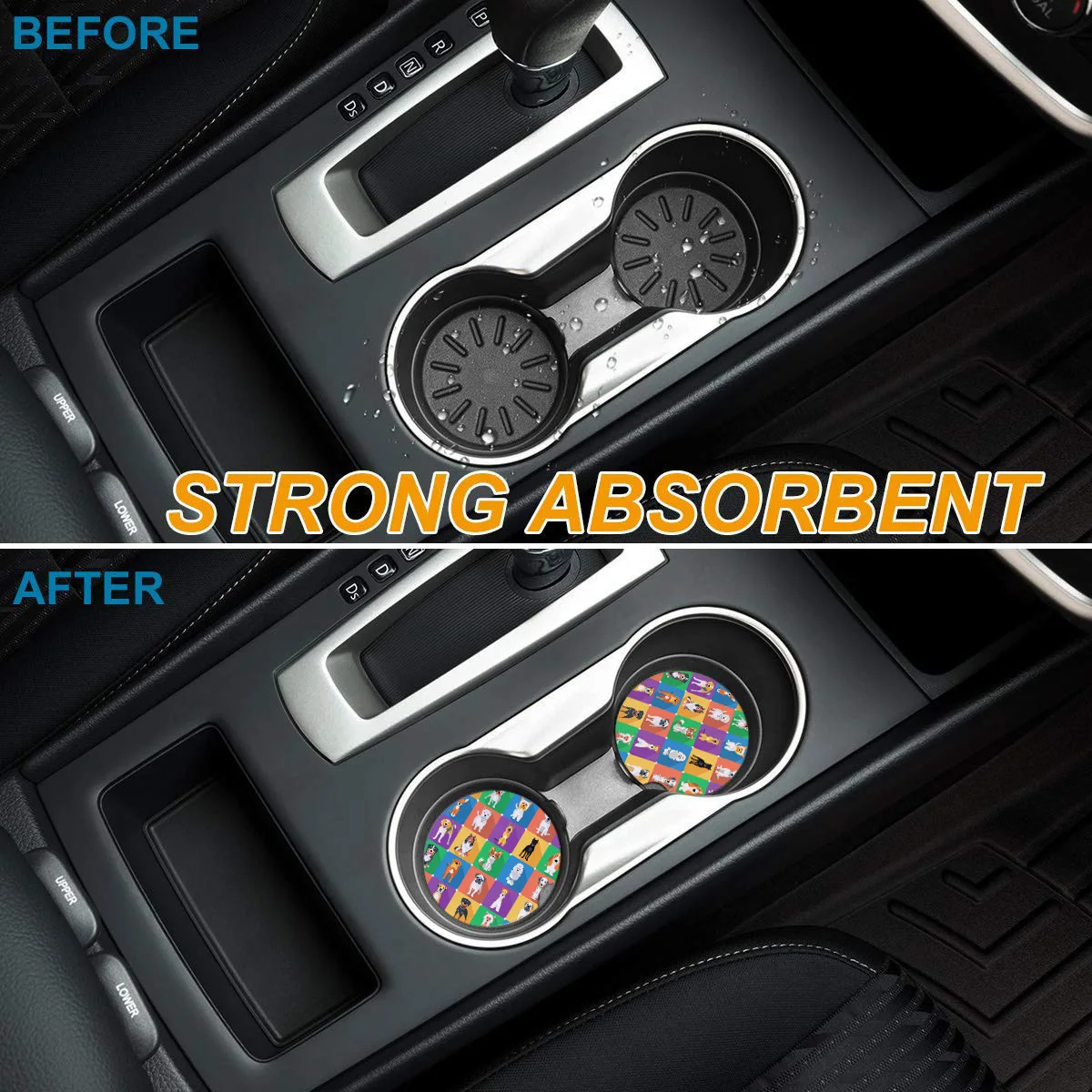 Мультяшная собака автомобильные подставки набор термостойкие салфетки коврик