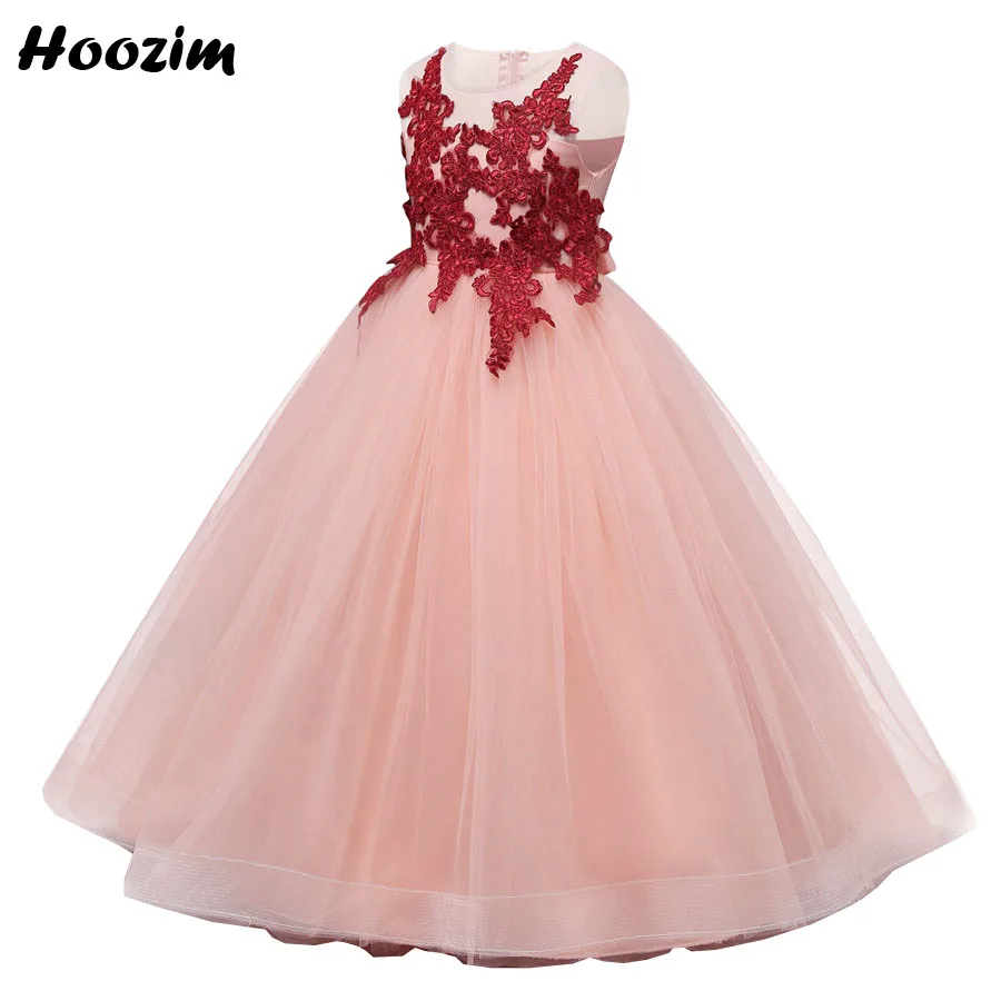 Роскошные Длинные платья с цветочной вышивкой для девочек От 7 до - Цена: 0