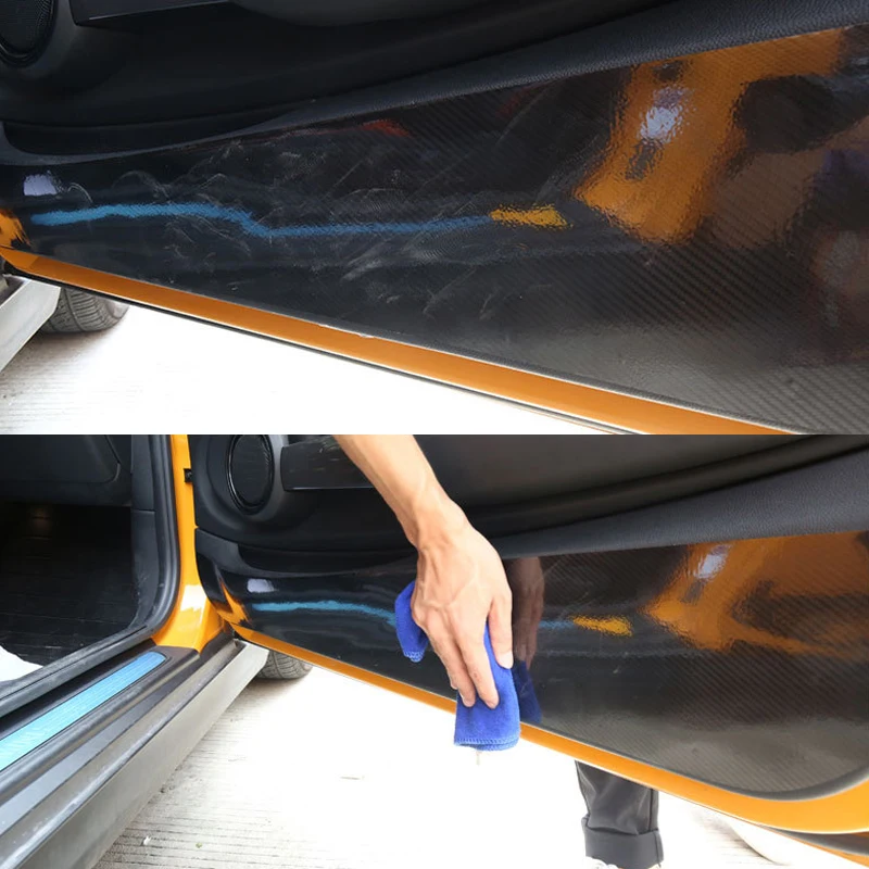 Противоударная наклейка на дверь автомобиля защитная пленка против грязи для Mini