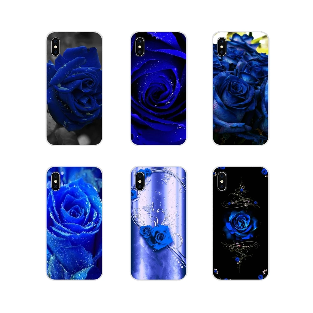 Для Samsung A10 A30 A40 A50 A60 A70 M30 Galaxy Note 2 3 4 5 8 9 10 PLUS роскошные аксессуары с голубыми розами