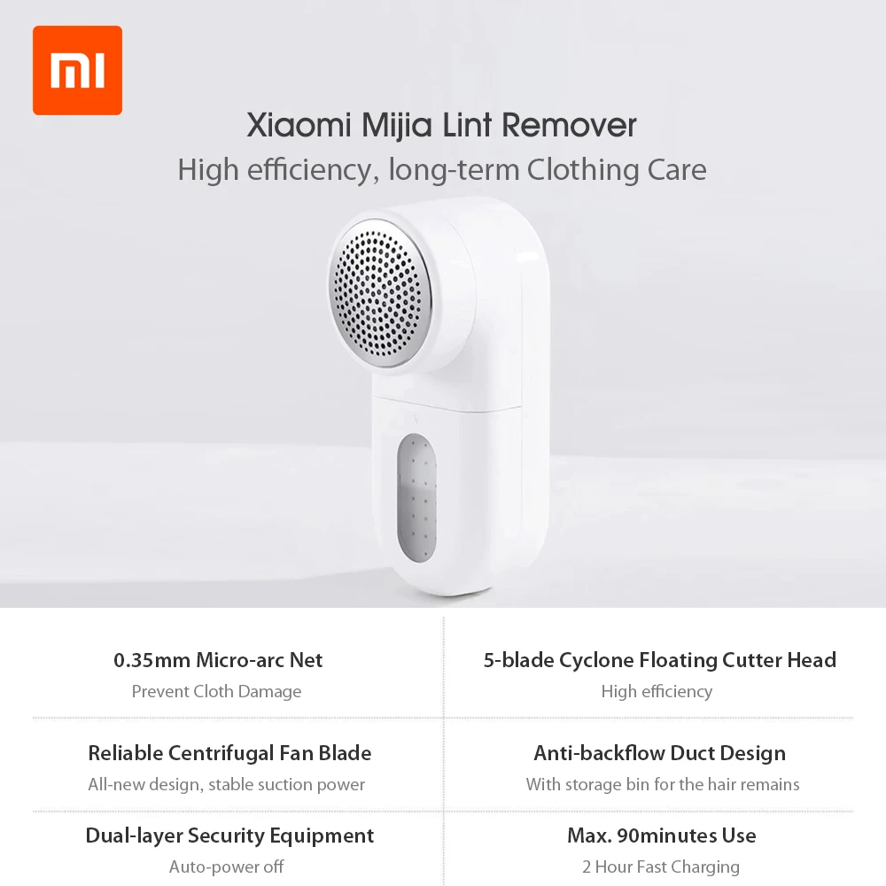 Устройство для удаления ворса Xiaomi Mijia usb нож маленькая щетка защиты ткани бритва