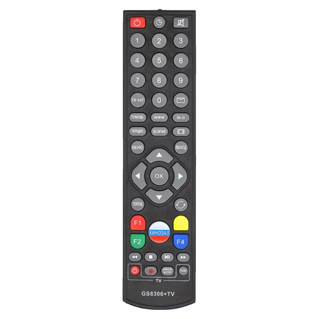 Пульт дистанционного управления Tricolor GS8306 + TV GS-8300M/GS-8300N/GS-8302/GS-8304N/GS-8304/VA-7200/DRE400/DRE4500/DRE5000/DRE5001/VA-SD для ресивера включения.