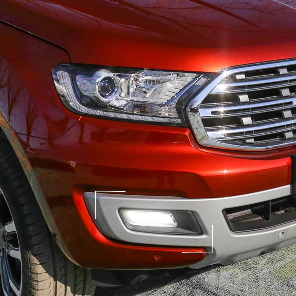 Автомобильная проблесковая стиль для Ford Everest 2016 2017 2018 2019 светодиодный DRL Дневной