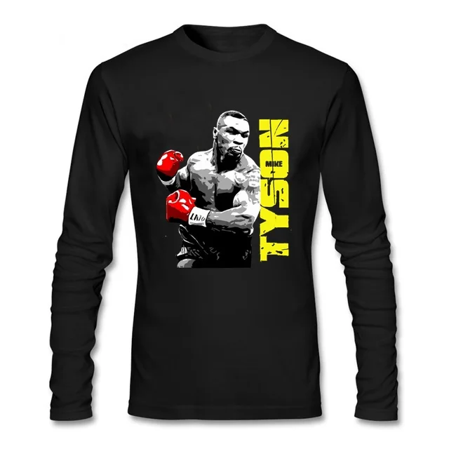 

Mens tshirts Mike Tyson Poster Printed t-shirt men casual t shirts youth fitness Workout pullover spring long sleeve topshirts