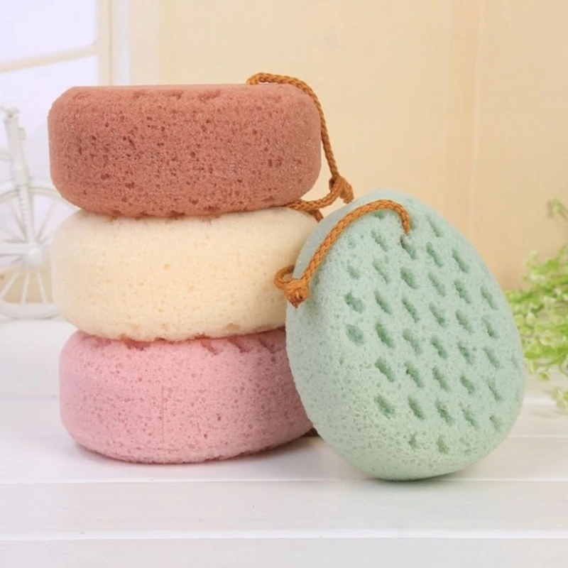 

3 Pcs Four Colors Soft Bath Sponge Mesh Brushes Sponges Washcloth Accessories Body Scrub Exfoliation for Bath and Sauna