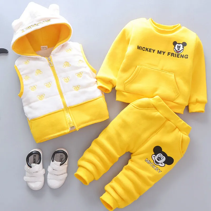 Детская одежда 2019 новый зимний комплект для мальчиков и девочек 1-2-3 лет из 3