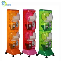 zhutong two layer gumball gashapon toy capsule vending machine automatic crystal funny capsule toy vending machine