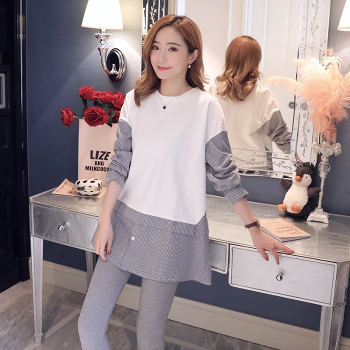 Осень 2021 Модный комплект для беременных спортивные костюмы Одежда костюм отдыха