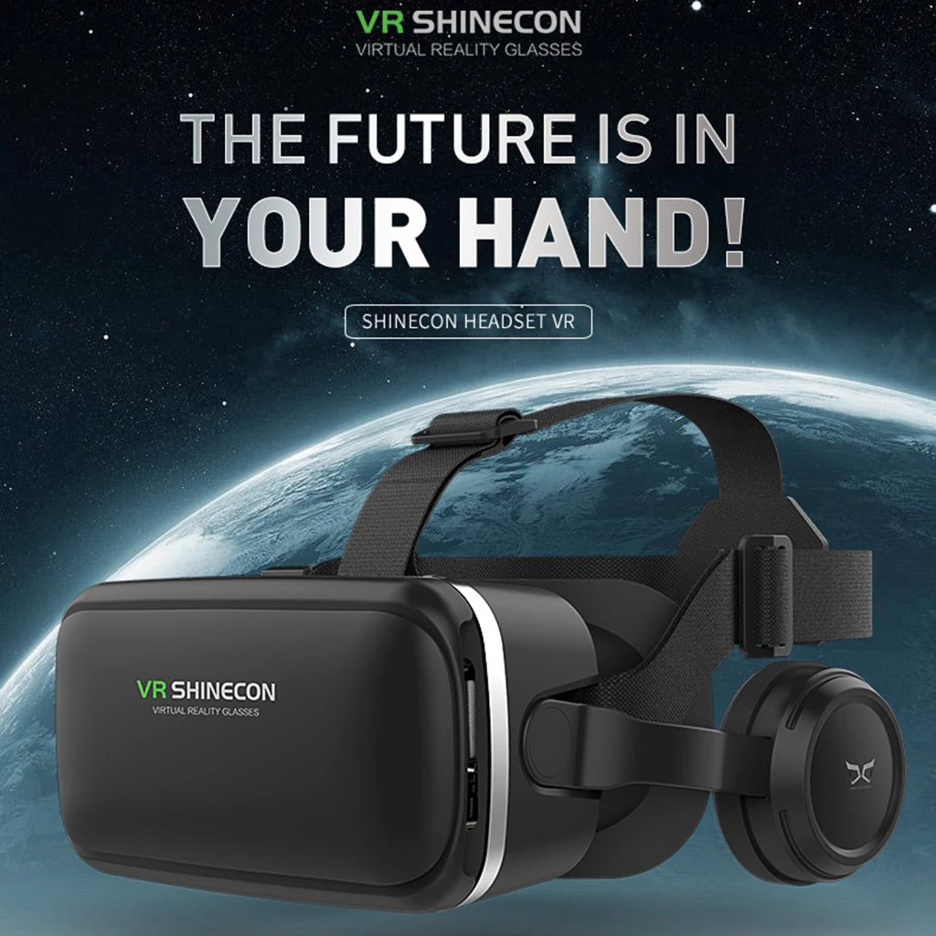 VR SHINECON 6 0 гарнитура Виртуальная реальность очки-наушники 3D очки для шлема