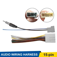 15 pin wiring cable radio installation plug for nissan subaru infiniti car stereo cd player wiring harness antenna adapter