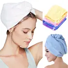Полотенце для ванны из микрофибры, быстросохнущее женское банное полотенце для сушки волос, мягкая шапочка для душа, головной убор для женщин и мужчин, тюрбан, головной инструмент для купания