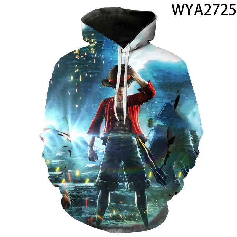 

Fashion Anime One Piece Luffy Hoodie Harajuku 3D Print Men Women Long Sleeve Hoodie Streetwear Boy Girl Children Sweatshirts Top