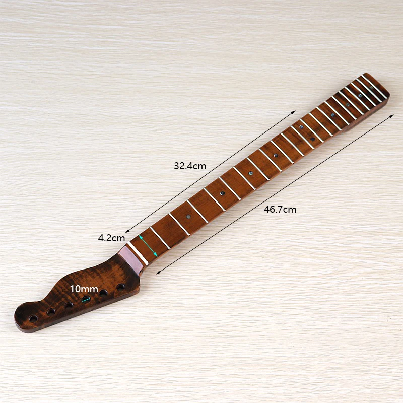 gerösteten ahorn tl 1 stück holz kombinieren kanada flamme ahorn holz elektrische gitarre neck hochglanz finish 21 bünde natürlich