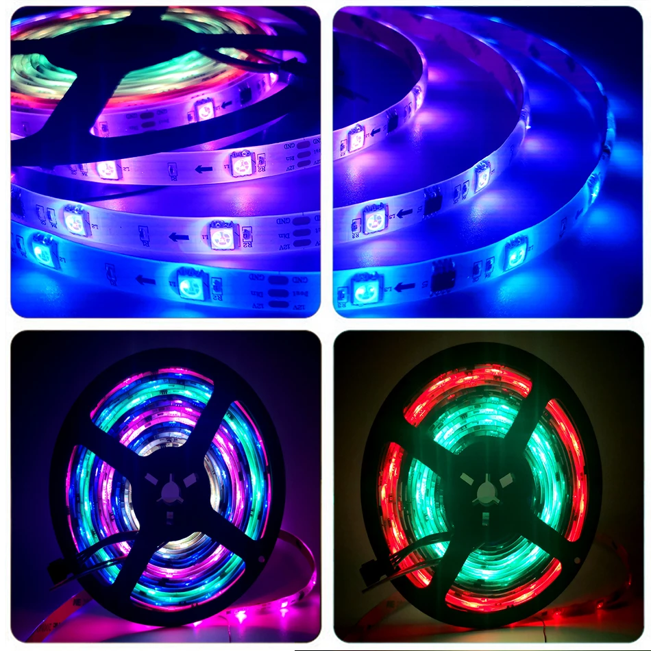 WS2811 5050 30 светодиодный/M DC12V RGB Мечта полноцветный светодиодный полосы светильник +