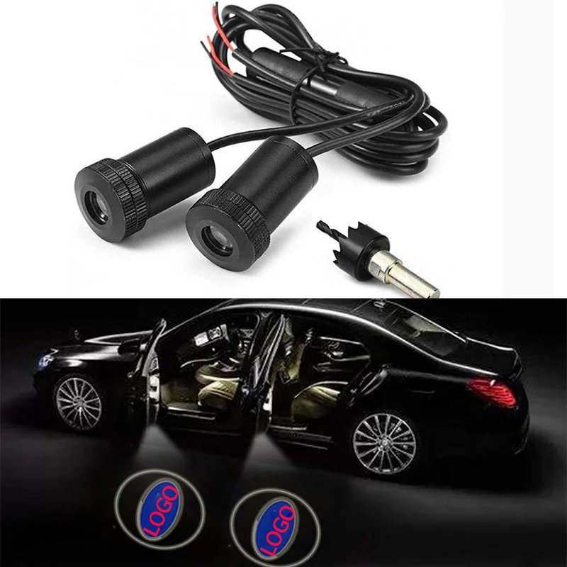 

2pcs Led car door light For Honda Civic 2017 Styling Logo Laser Projector Light Accessories Emblem Floor Warning Courtesy lamp