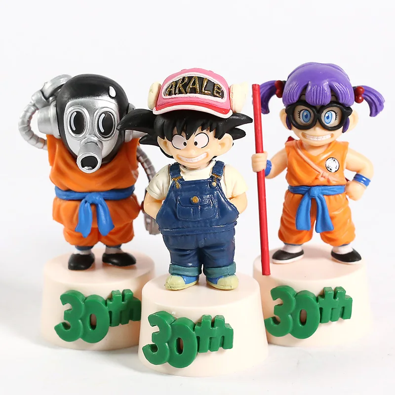Dragon Ball 30th Ichiban kuji F Prize Arale Nori Toriyamaro обезьяна Кин ПВХ Фигурки игрушки 3 шт./компл