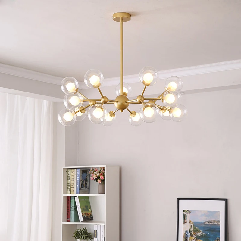 Nordic modern led chandelier molecule magic bean lamp cover suitable for living room dining bedroom lighting | Лампы и освещение