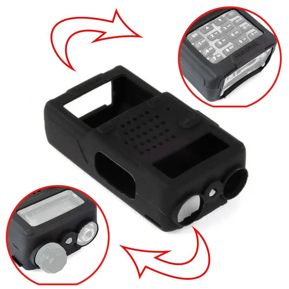 

Rubber Soft Handheld Case Holster Voor Radio For Baofeng UV-5REPlus TH-F8 Tyt UV-5R UV-5RB TF-UV985 Bf UV-5RA D3F2
