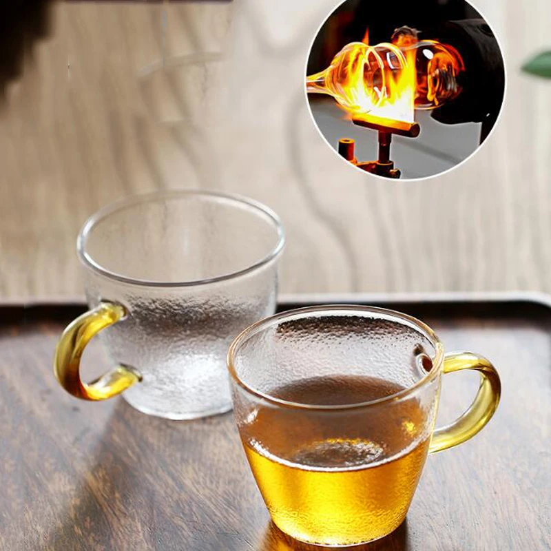 4 шт. высокотемпературная стеклянная чашка Толстая чайная семейная кунг фу