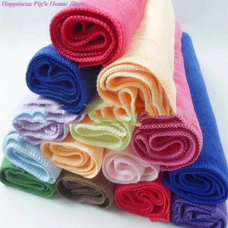 

10PCS Square Luxury Soft Fiber Cotton Face Hand Car Cloth Towel House Cleaning Practical Random