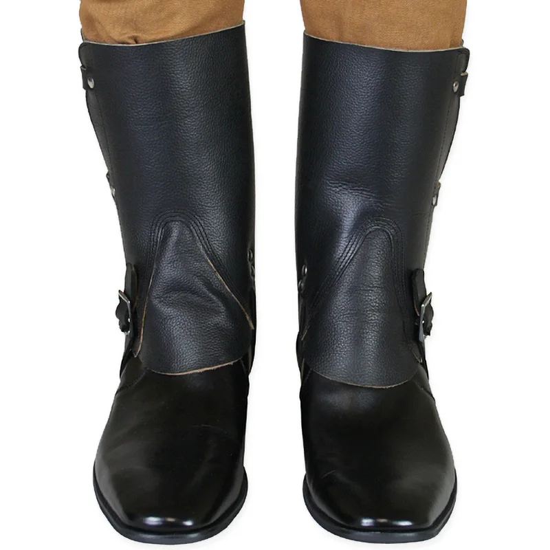 Гетры в средневековом стиле стимпанк броня спаты военные ботинки кожаные