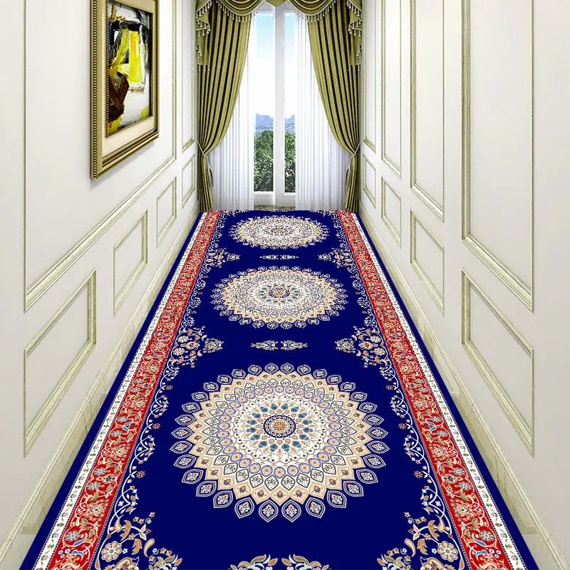 2 European Style Hallway Carpets Hotel Long Aisle Corridor Rug Home Entrance Stair Carpet Wedding Floor Rugs Aisle Red Carpet - Цвет: 2