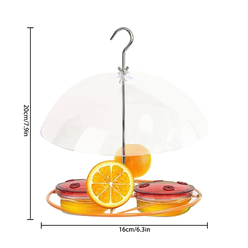 

Hummingbirds Mini Feeder Squirrel-proof Bird Feeder Hanging Metal Bluebirds House for Yard Easy to Install Disassemble QW