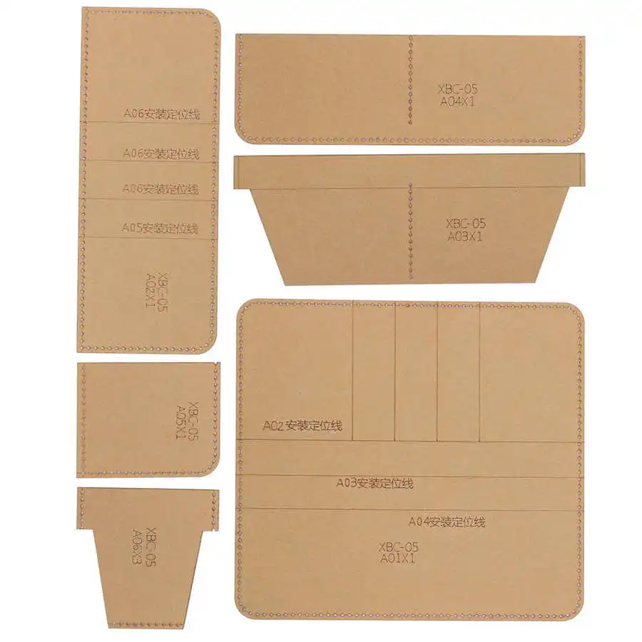 Кожевенное ремесло инструмент кожаные инструменты акриловый Бумажник шаблон прозрачный ручной DIY