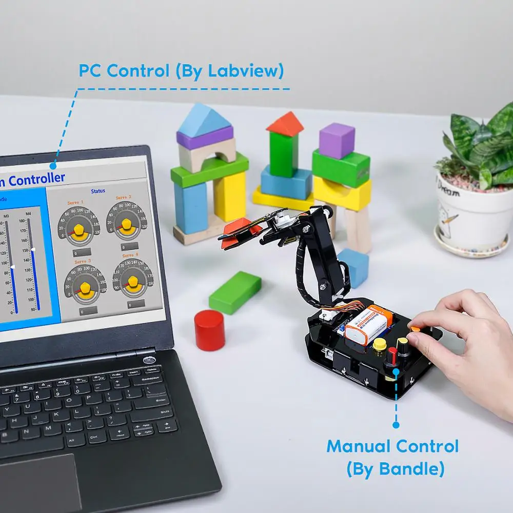 SunFounder Robotic Arm Edge Kit совместим с Arduino R3-роботом для обучения STEM eduction (101 шт.) - купить по