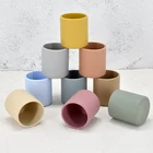 Детские Силиконовые чашки для воды, детская бутылка для питья, для обучения, Ловец закусок для малышей, складная чашка для пищевых продуктов, без пролива