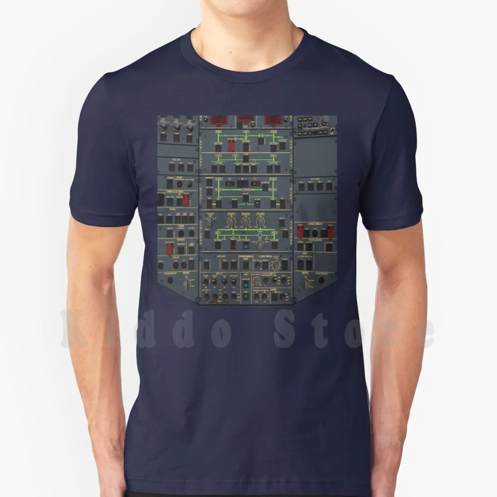 Airbus Overhead Panel Art A320 Neo A319 A321 A330 T Shirt Cotton Men DIY Print Cool Tee Get Tags Steve H Clark