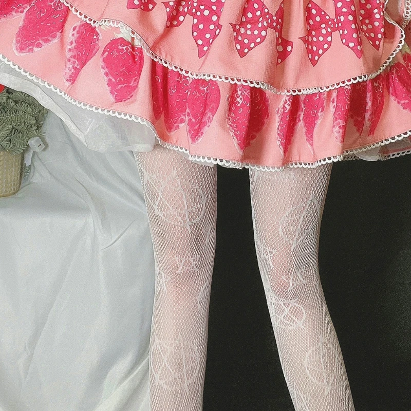 Женские готические колготки в стиле панк Харадзюку волшебные жаккардовые с