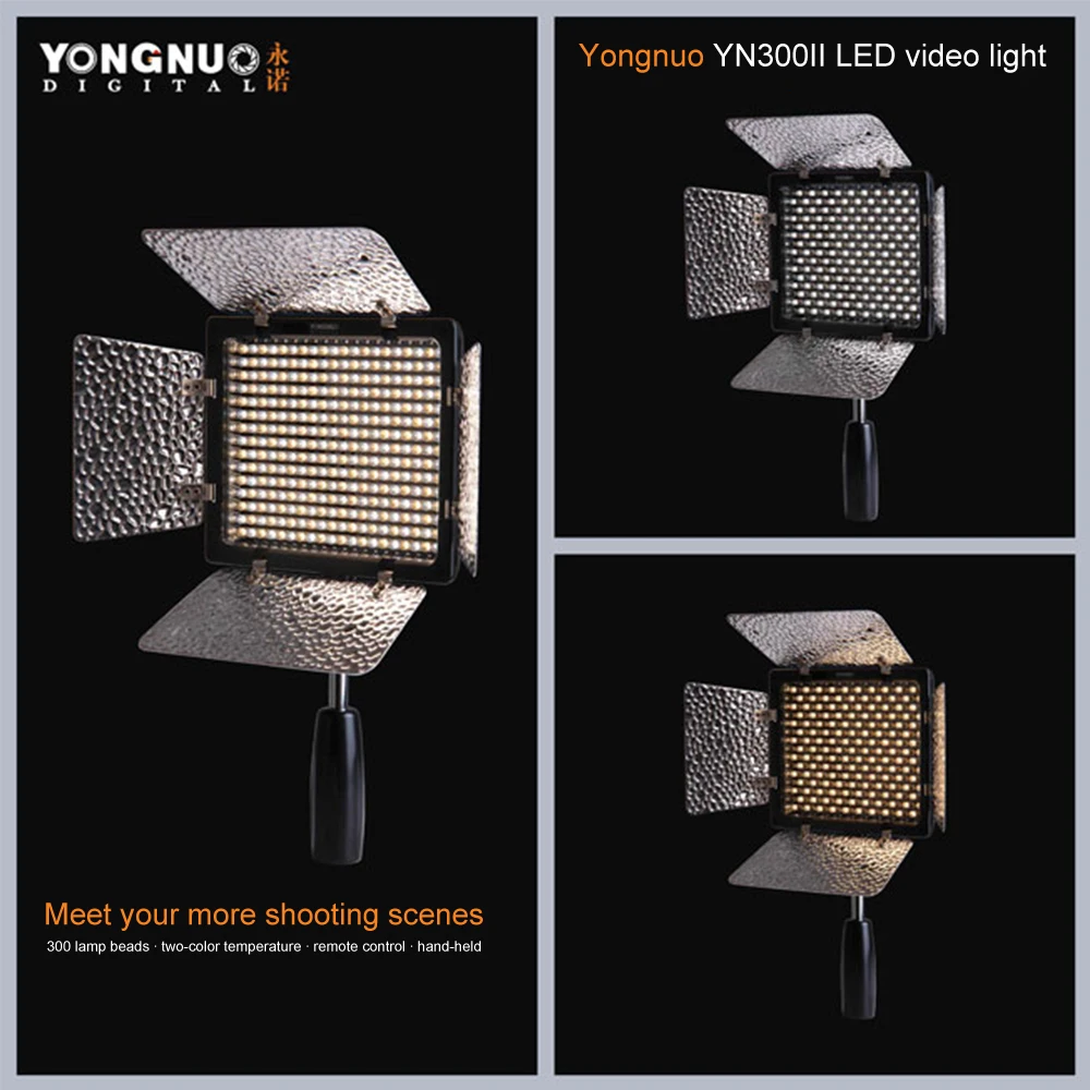 YONGNUO YN 300 II YN300II YN300 LED Camera/Video Light для Canon Nikon Olympus Pentax Samsung|Фотовспышки| |