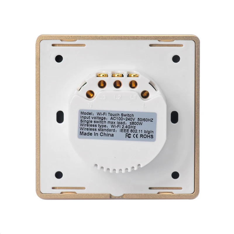 

Smart Life/Tuya Smart WiFi Touch Switch Support Alexa Google Home 86 Type 3 Gang Wall Light Switch Crystal Tempered Glass Panel