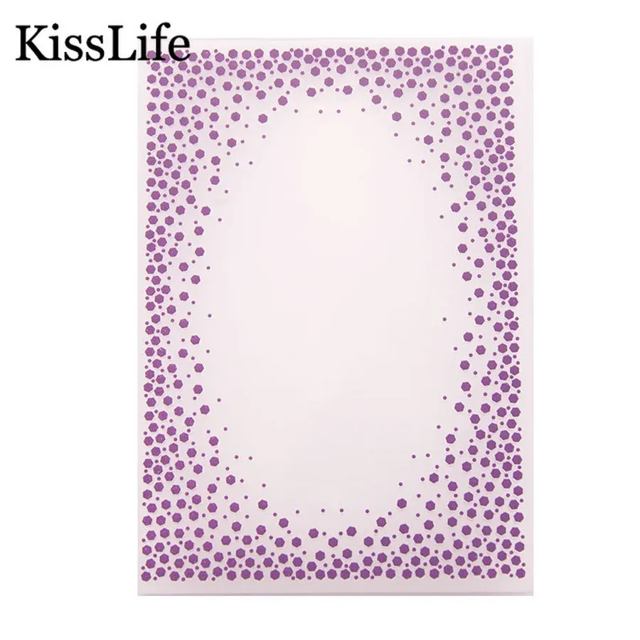 1 упаковка прямоугольная рамка круглые точки пластиковые папки для тиснения
