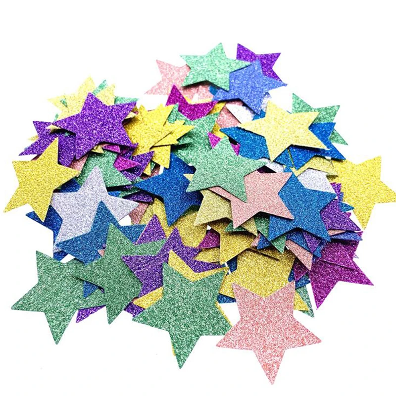 

100pcs Glittler Rose Gold 3cm Heart Paper Confetti Wedding Card Paper Confettis Birthday Party Supplies Baby Shower Decor