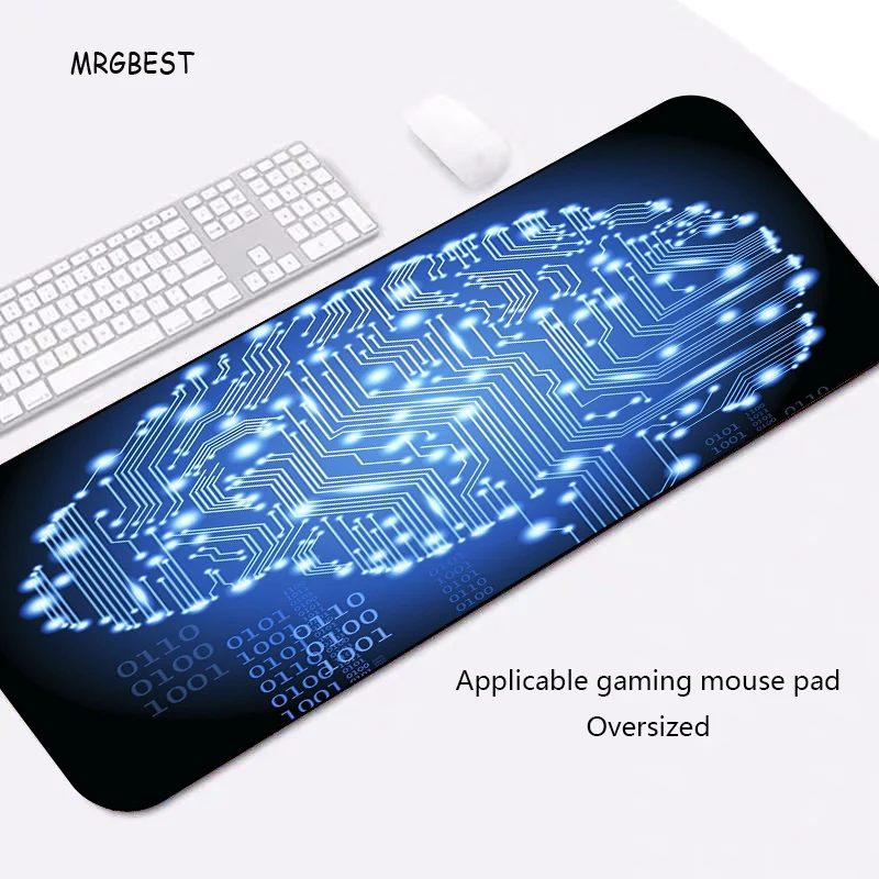 

MRGBEST Big Size Gaming Mice Pad Technological Stationary Object Picture Printed Mat Locked Edge Keyboard Pad 90*40cm for Gamer