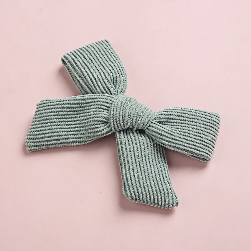 Pinzas para el pelo de pana para ni&ntilde;a, pasadores de lazos para beb&eacute;, horquillas de cord&oacute;n para beb&eacute;, accesorios de princesa de Color caramelo, horquillas para ni&ntilde;a-4