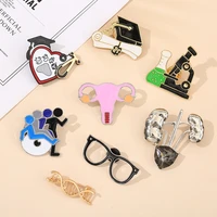 1pc scarf buckle medical brooch pin crystal lapel nurse doctor badge jewelry accessories hospital