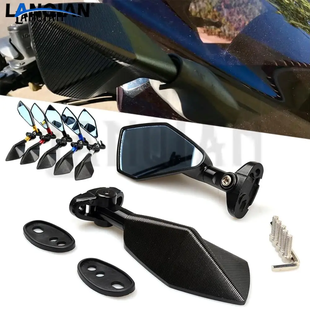 

Universal Motorcycle Aluminum Rearview Mirrors Rear View Side Mirror For Yamaha YZF R1 YZF R3 R6 FZ MT 09 07 Tracer FJR1300