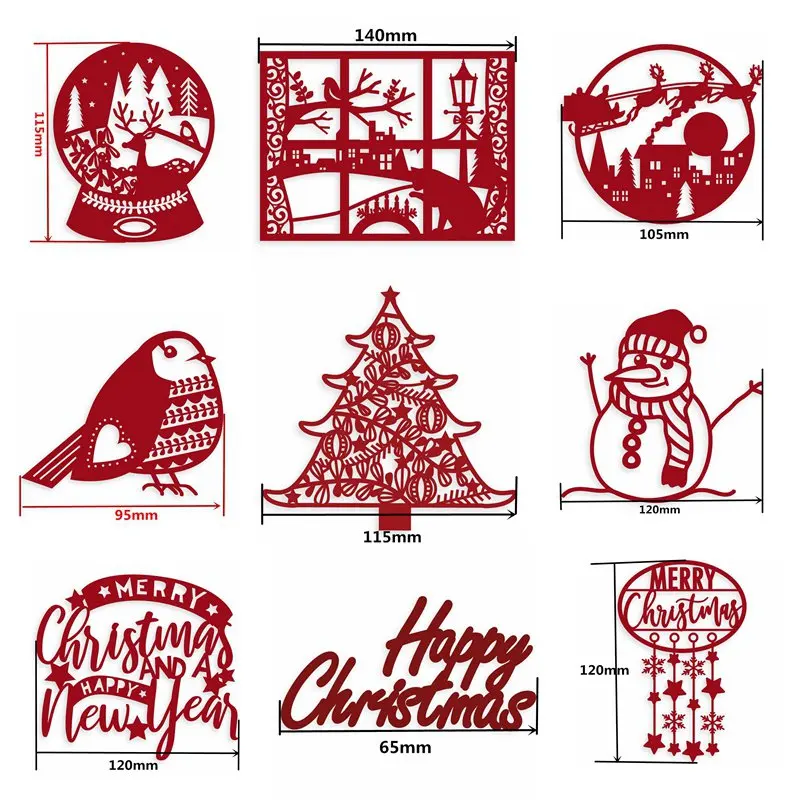 

Metal Cutting Dies Merry Christmas Bird Snowman Tree Building Dies DIY Scrapbooking Craft Making Card Decorate Paper New 2019