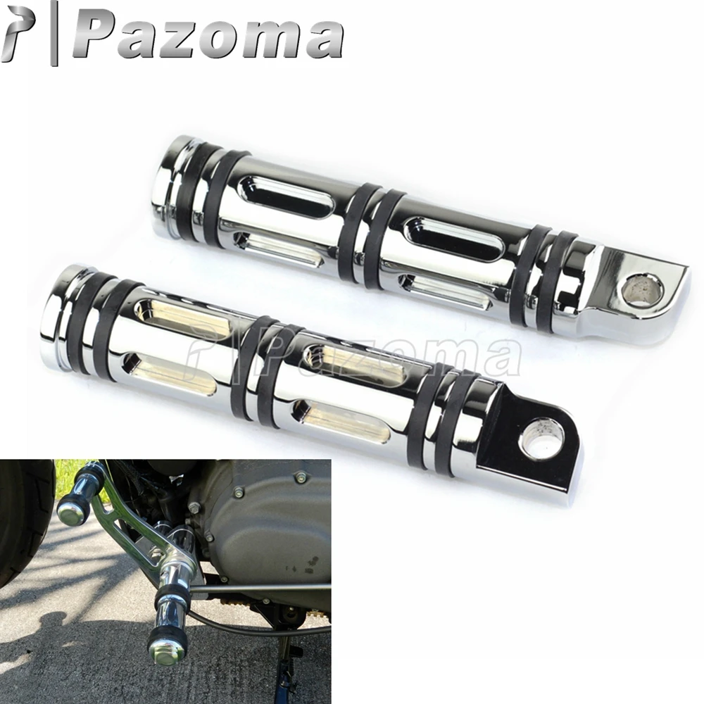 PAZOMA алюминиевые хромированные мотоциклетные Подножки для Harley Dyna Softail Cross Bones V-Rod |