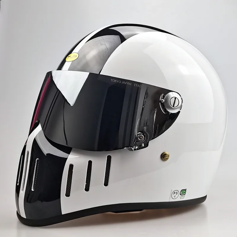 Мотоциклетный шлем TT &amp CO в японском стиле на все лицо ретро из стекловолокна с
