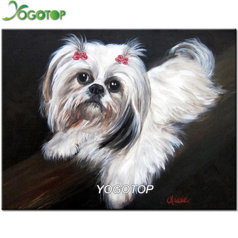 

5d bead embroidery Shih Tzu dog full drill square Diamond painting animal pet,Cross Stitch Rhinestone mosaic wall decor YY2477