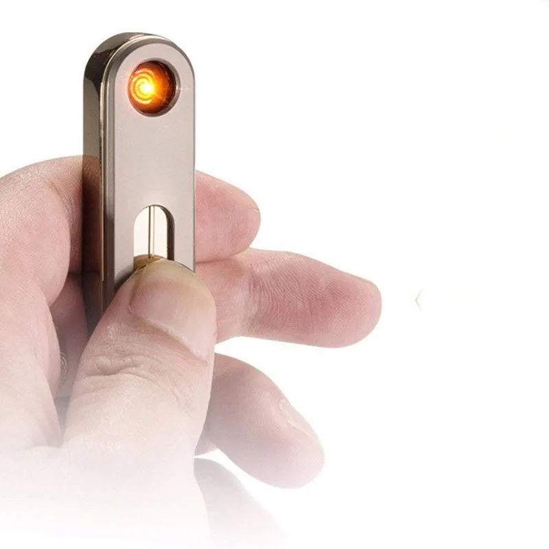 Honest Windproof Electronic Pulse USB Rechargeable Sense Touch Flameless Electric Arc Cigarette Smoking Lighter Gift For Men Box | Дом и сад